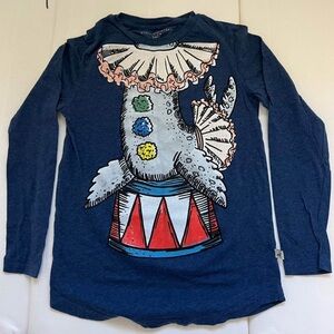 Stella McCartney Blue Circus Seal Long Sleeve Tee